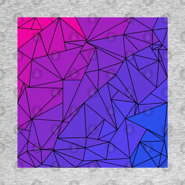 Pink to Blue Triangle Mosaic by RandomMart